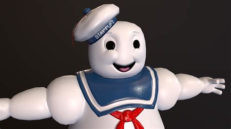 3d Model Marshmallow Man Staypuft Low Poly Turbosquid 1984788