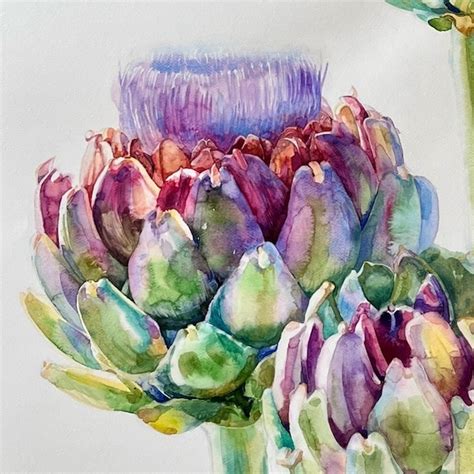 Artichoke Paintings Etsy