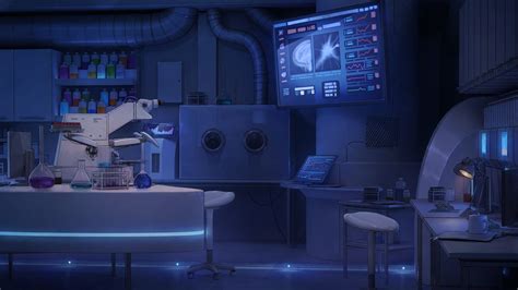 Artstation Visual Novel Backgrounds Laboratory And Control Room