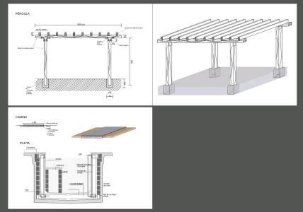 Pergola Metalica Detalle Constructivo