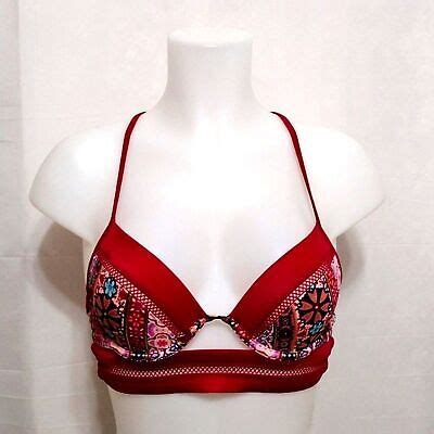 Shade Shore Halter Strap Floral Bikini Top 34B EBay