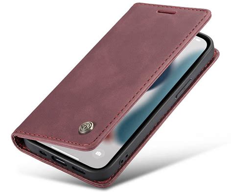 Caseme Iphone 13 Pro Wallet Kickstand Magnetic Flip Case Red