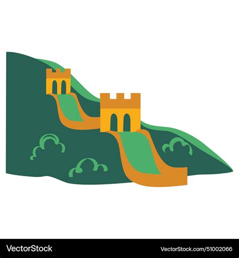 Great Wall China Royalty Free Vector Image Vectorstock