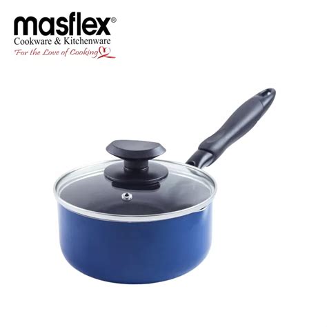 Masflex By Winland Non Stick Induction Sauce Pan With Glass Lid 16cm NS