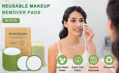 Amazon Eco Friendly 30 Pack Reusable Makeup Remover Pads Bamboo