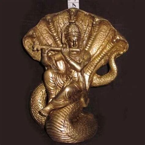 Golden Gold Plated Brass Shree Krishna Statue For Worship At Rs 650