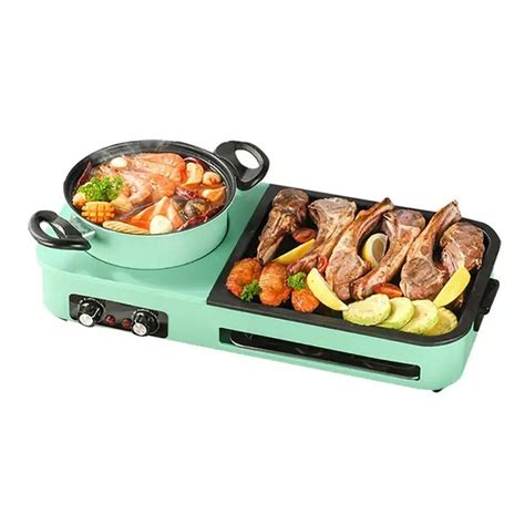 W Smokeless Barbecue Separated Hot Pot Grill Indoor Electric Toaster Oven China Toaster