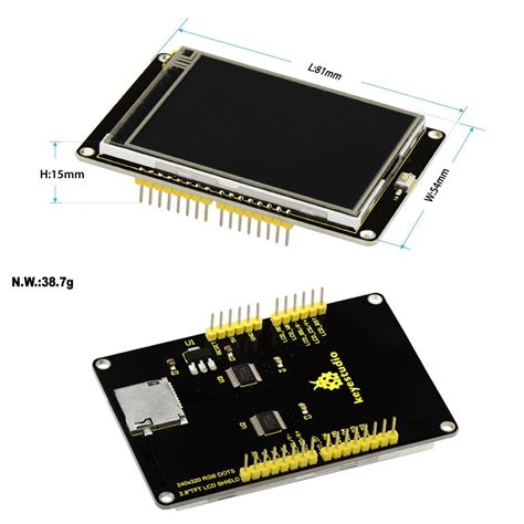 Shield Lcd Tft Pouces X Pour Arduino Uno R Robotis Mes