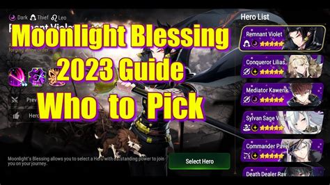 Epic Seven Moonlight Blessing Guide Who To Pick A Fallen Land