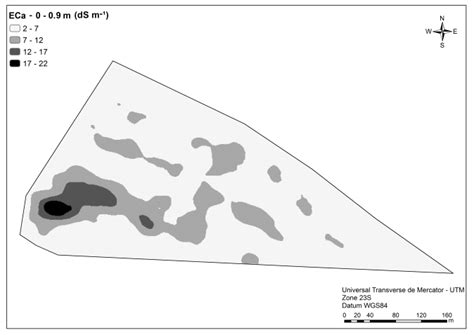 Altimetry Kriged Maps A And Soil Apparent Electrical Conductivity EC