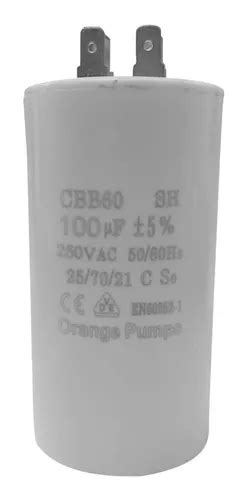 Capacitor D Trabajo 100 Uf 250vac Condensador 100mfd Cbb60 En Venta En