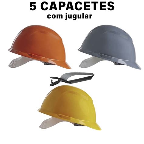 Kit 5 Capacete Jugular e Carneira Plástica Classe B Avant CA34414