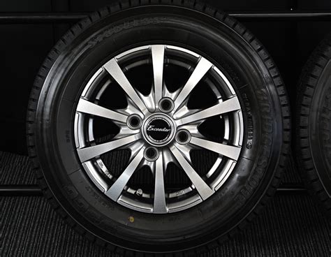 HOT STUFF ホットスタッフ Exceeder エクシーダー EX10 124J 42 PCD100 4H ダークシルバー BRIDGESTONE ブリヂストン W300