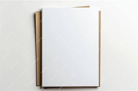 Blank A4 Paper Mockup On Isolated Background Created With Generative Ai