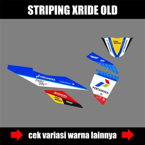 Jual Striping Decal Yamaha X Ride Old Stiker Variasi Motif Pertamina