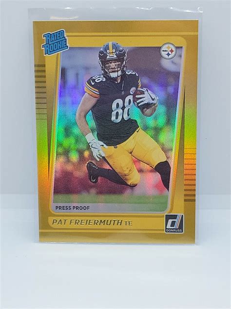 PAT FREIERMUTH 2021 Panini Donruss Rated Rookie RC Gold HOLO Press