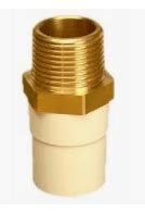 Ajay Pipes CPVC BRASS Fittings Hexa Male Adopter Brass Threaded