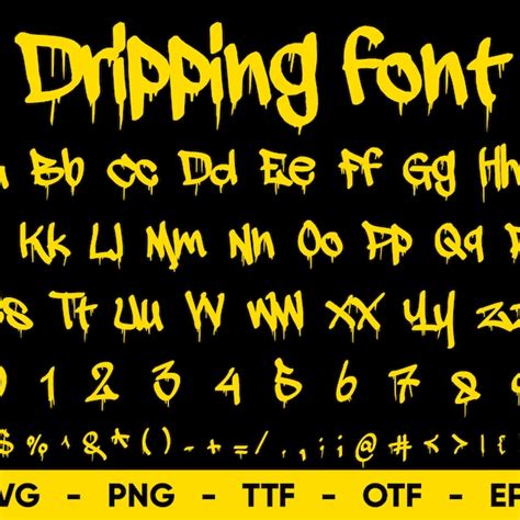 Drip Font Files - Etsy