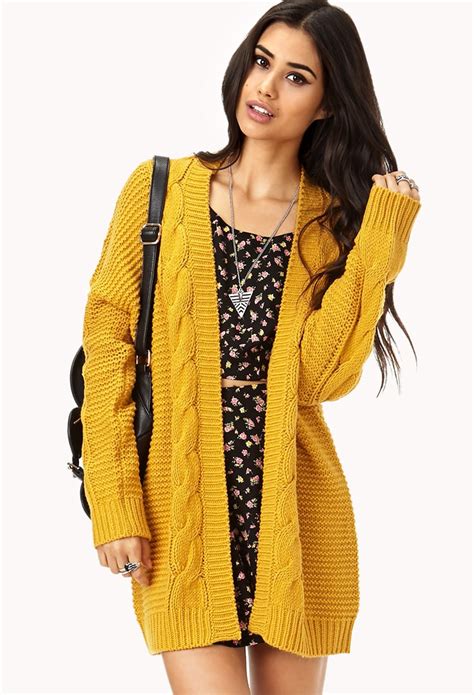 Mustard Yellow Long Cardigan Sweater Patterns Youtube Apparel