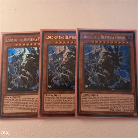 YUGIOH Karte 3x Heavenly Lord Yu Gi Oh Karte OLX Ba