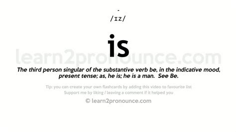 Pronunciation of Is | Definition of Is - YouTube