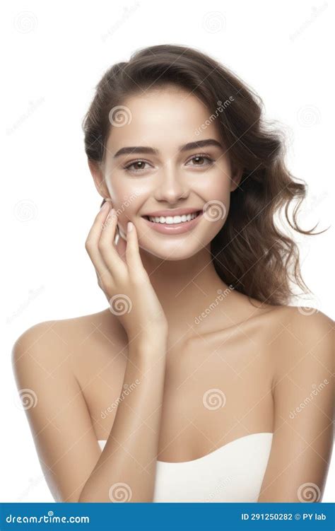 Beautiful Young Female Model In Concept Of Skin Care Stock Illustration