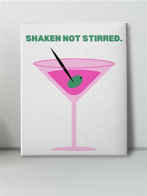 Shaken Not Stirred Martini Print - Etsy