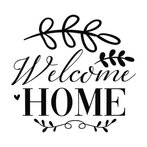 Premium Vector Welcome Home Round Sign Svg