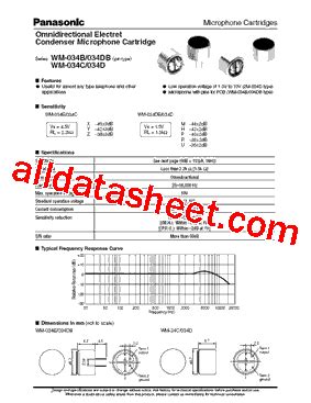 WM 034C Datasheet PDF Panasonic Semiconductor