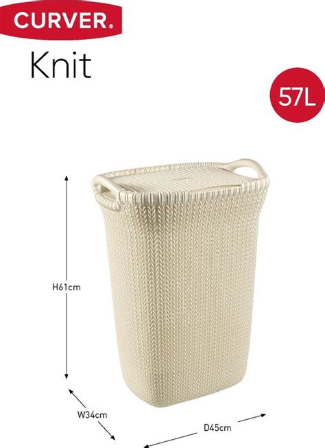 Curver Knit Wasmand Met Deksel L Oasis White Bestel Nu