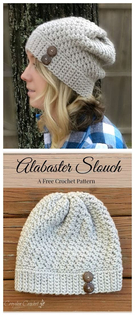 Free Pattern Alabaster Slouch Crochet Hats Crochet Beanie Pattern