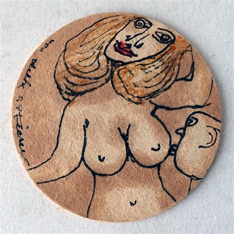 Gerard Fieret Works Of Art On A Paper Beer Coaster On Hold