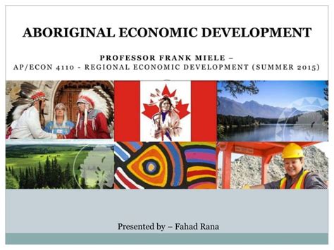 Aboriginal Economic Development Econ Group Ppt