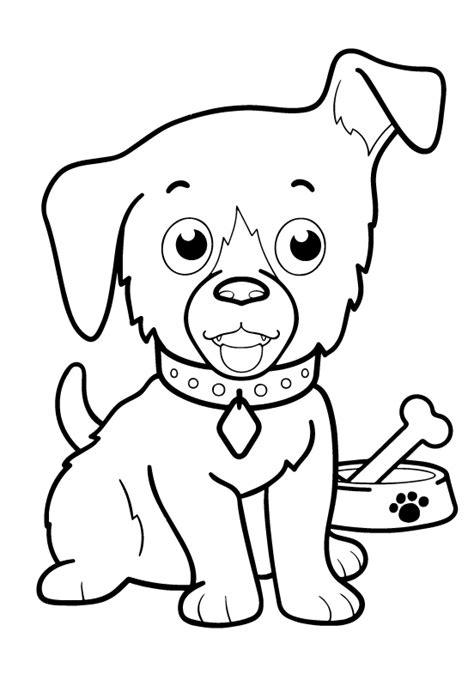 Раскраска собака для детей оригинально