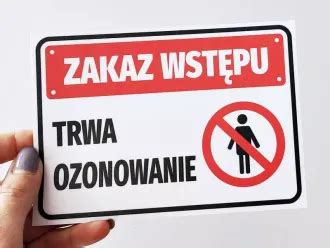 Naklejka Zakaz Wst Pu Trwa Ozonowanie Sklep Internetowy Wally