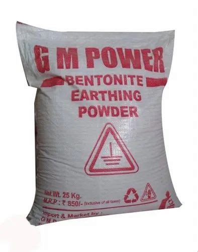 25 Kg GM Power Bentonite Earthing Powder Packaging Type Bag Grade A