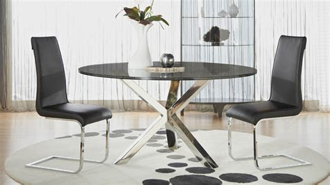 Cointet 60 Inch Round Dining Table - Crackle Glass | Zuri Furniture