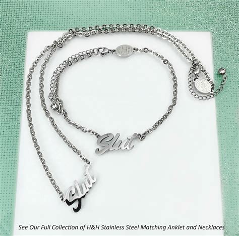 Slut Stainless Steel Necklace MFM Threesome Swinger Hot Etsy