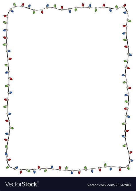 Winter holiday christmas light string border Vector Image