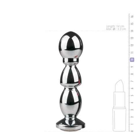 Plug metálico joya anal mod 18 Plateado Transparente La Trastienda BDSM