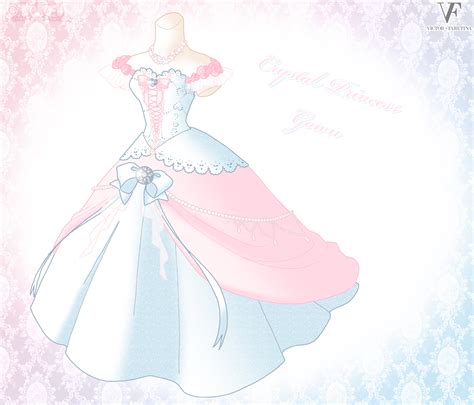 Crystal Princess Gown Dress Drawing Princess Outfits Anime Outfits