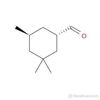 1S 5S 3 3 5 Trimethylcyclohexane 1 Carbaldehyde Structure C10H18O