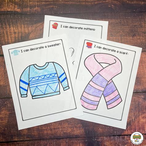 Winter Clothes Crafts For Preschoolers