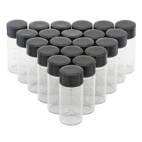 Kesell Clear Liquid Sampling Sample Glass Bottles Vials With Graduation