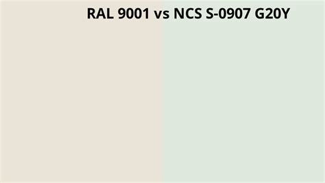 Ral 9001 Vs Ncs S 0907 G20y Ral Colour Chart Uk