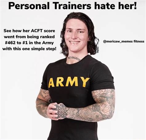 Personal Trainers hate her! See how her ACFT score went from being ranked #462 to #1 in the Army ...