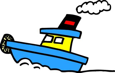 Illustration of a blue tugboat | Clipart Panda - Free Clipart Images