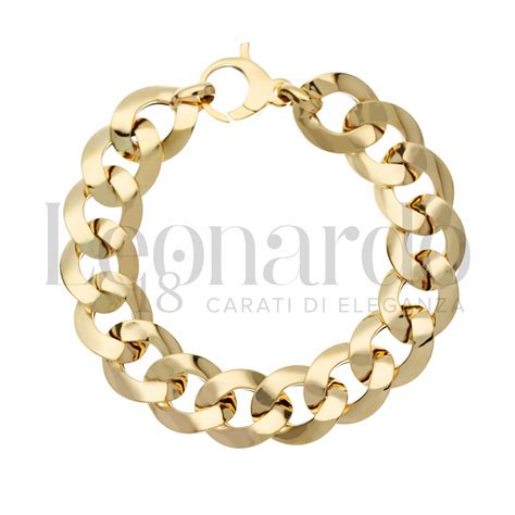 Bracciali Bracciale Grumetta Piatta Da Donna In Oro 18 Carati Misura O