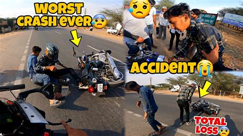 Live Crashed😭💔 Bike Se Gir Gya😱 Worst Crash Ever😰 Honey Vlogs Aamir Majid Youtube