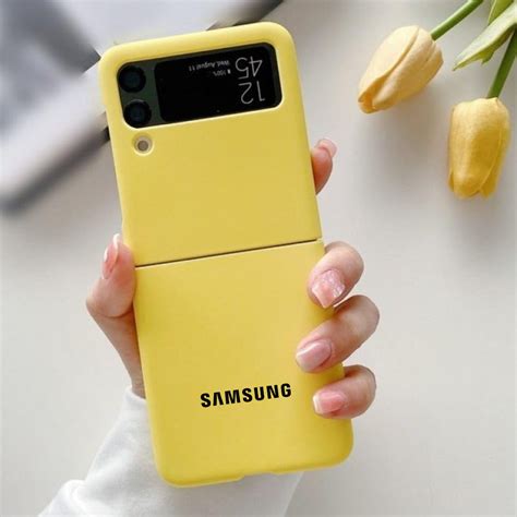 Yellow Original Silicone Case For Samsung Galaxy Z Flip 3 The Hatke